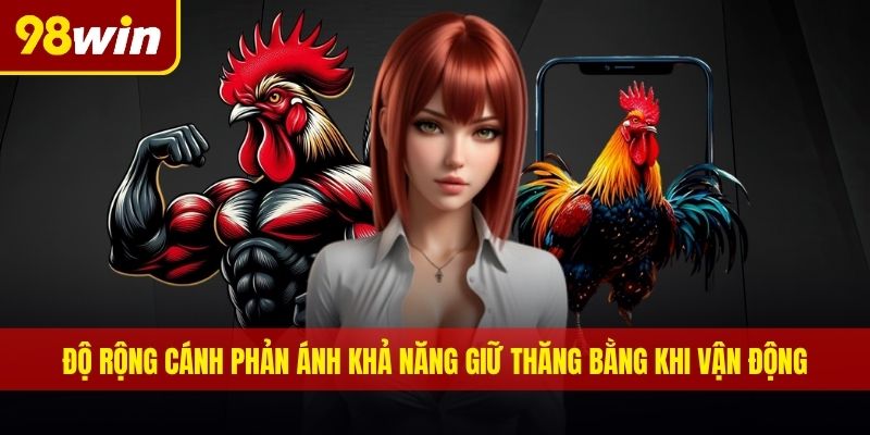 Độ rộng cánh phản ánh khả năng giữ thăng bằng khi vận động